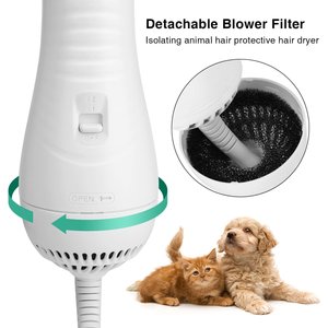 Ownpets 2-in-1 Grooming Cat & Dog Hair Dryer with Slicker Brush