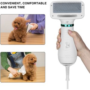 Ownpets 2-in-1 Grooming Cat & Dog Hair Dryer with Slicker Brush