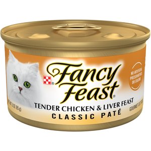 Fancy Feast Classic Tender Liver & Chicken Feast Canned Cat Food, 3-oz, case of 24