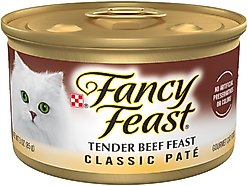 Fancy Feast Classic Tender Beef Feast Canned Cat Food, 3-oz, case of 24