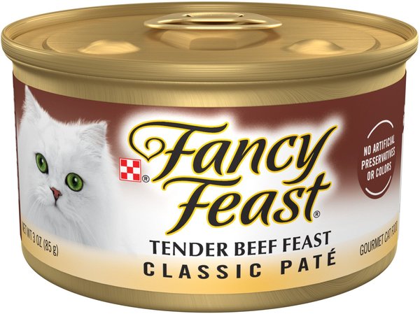 Fancy Feast Classic Tender Beef Feast Canned Cat Food, 3-oz, case of 24 slide 1 of 10