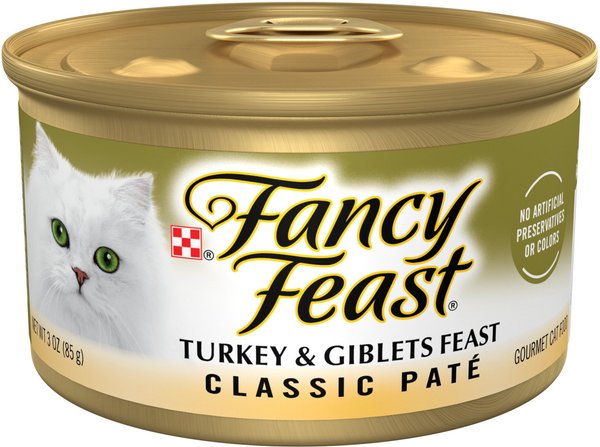 Fancy Feast Classic Turkey & Giblets Feast Canned Cat Food, 3-oz, case of 24 slide 1 of 10