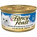 Fancy Feast Classic Ocean Whitefish & Tuna Feast Canned Cat Food, 3-oz, case of 24