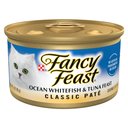 Fancy Feast Classic Ocean Whitefish & Tuna Feast Wet Cat Food, 3-oz can, case of 24