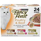 Fancy Feast Poultry & Beef Classic Pate Variety Pack Canned Cat Food, 3-oz, case of 24