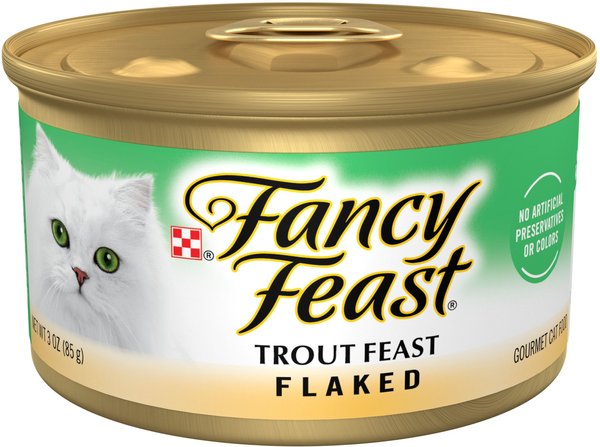 Fancy Feast Flaked Trout Feast Canned Cat Food, 3-oz, case of 24 slide 1 of 10