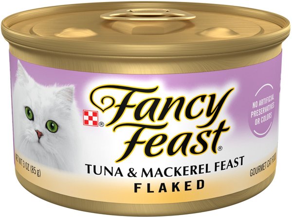 FANCY FEAST Flaked Tuna Mackerel Feast Wet Cat Food 3 oz can