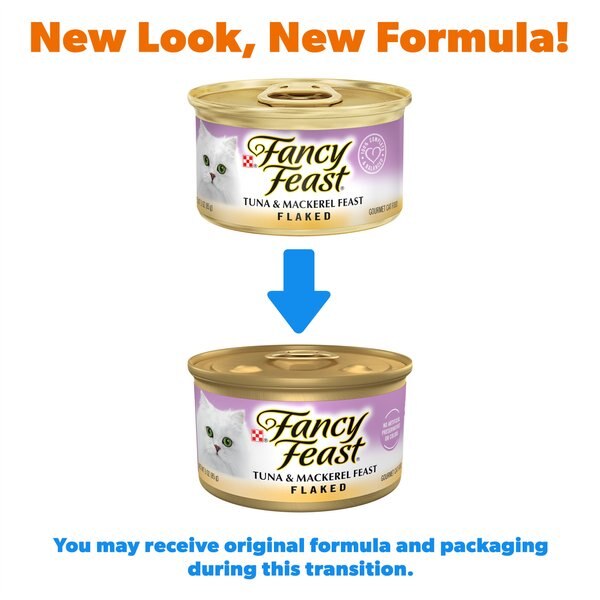 FANCY FEAST Flaked Tuna Mackerel Feast Wet Cat Food 3 oz can case of 24 Chewy