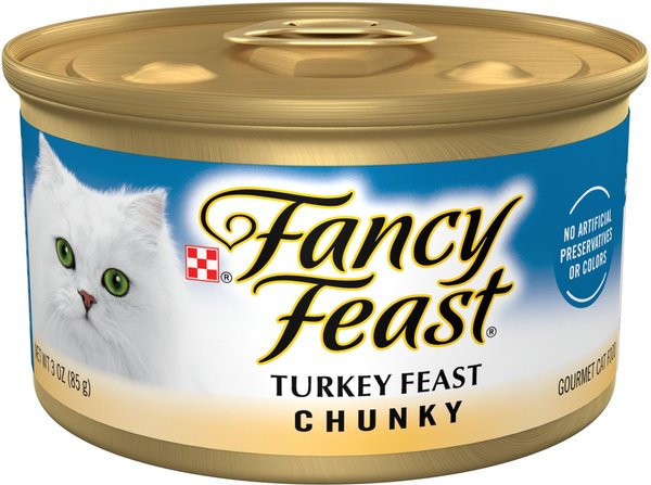 Fancy Feast Chunky Turkey Feast Canned Cat Food, 3-oz, case of 24 slide 1 of 10