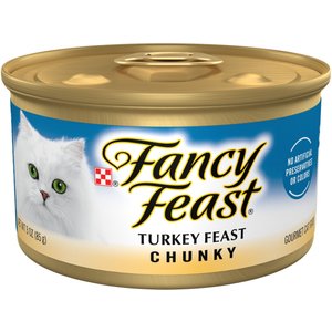 Fancy Feast Chunky Turkey Feast Wet Cat Food, 3-oz, case of 24
