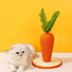 Lovely Caves Gardern Carrot Cat Scratcher, Orange, Small