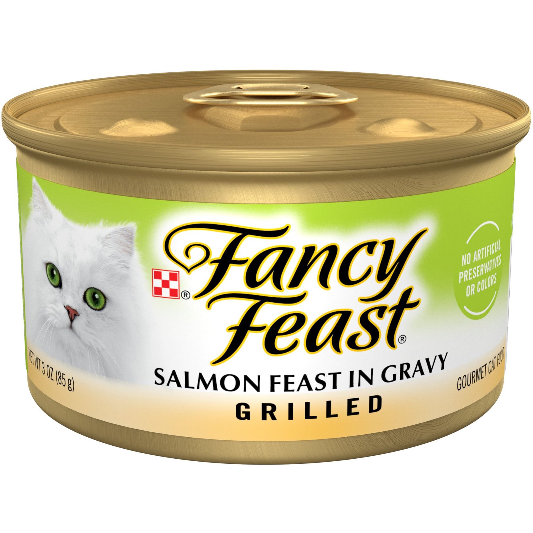 FANCY FEAST Grilled Salmon Feast in Gravy Canned Cat Food 3 oz case of 24 Chewy