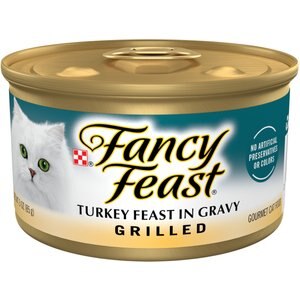 Fancy Feast Grilled Turkey Feast in Gravy Canned Cat Food, 3-oz, case of 24