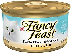 Fancy Feast Grilled Tuna Feast in Gravy Canned Cat Food, 3-oz, case of 24