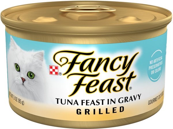 Fancy Feast Grilled Tuna Feast in Gravy Canned Cat Food, 3-oz, case of 24 slide 1 of 10