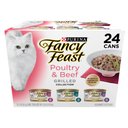 Fancy Feast Grilled Poultry & Beef Feast Variety Pack Canned Cat Food, 3-oz, case of 24