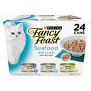 Fancy Feast Grilled Seafood Feast Variety Pack Canned Cat Food, 3-oz, case of 24