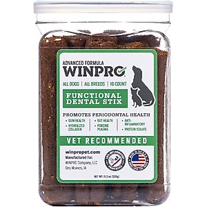 WINPRO Pet Functional Dental Stix Dog Treats, 16 count