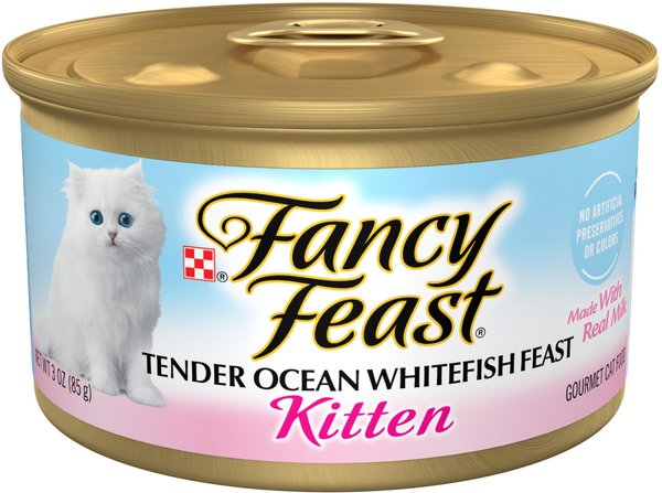 FANCY FEAST Kitten Tender Ocean Whitefish Feast Canned Cat Food 3