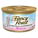 Fancy Feast Kitten Tender Ocean Whitefish Feast Canned Cat Food, 3-oz, case of 24