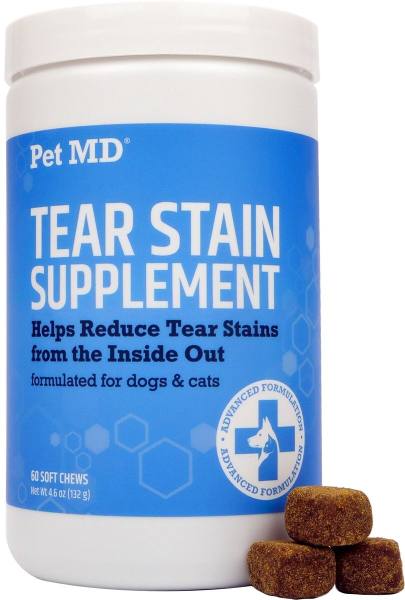 Pet MD Tear Stain Remover Dog & Cat Supplement, 60 count