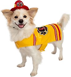 Pet Krewe Firefighter Dog Costume, Yellow, Medium