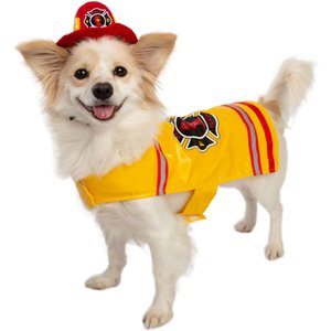 Pet Krewe Firefighter Dog Costume, Yellow, Medium