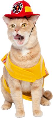 Show full view: Pet Krewe Firefighter Dog Costume, Yellow, Medium slide 7 of 8