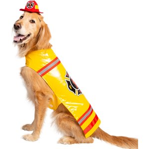 Pet Krewe Firefighter Dog Costume, Yellow, Large