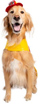 Show full view: Pet Krewe Firefighter Dog Costume, Yellow, Large slide 3 of 8