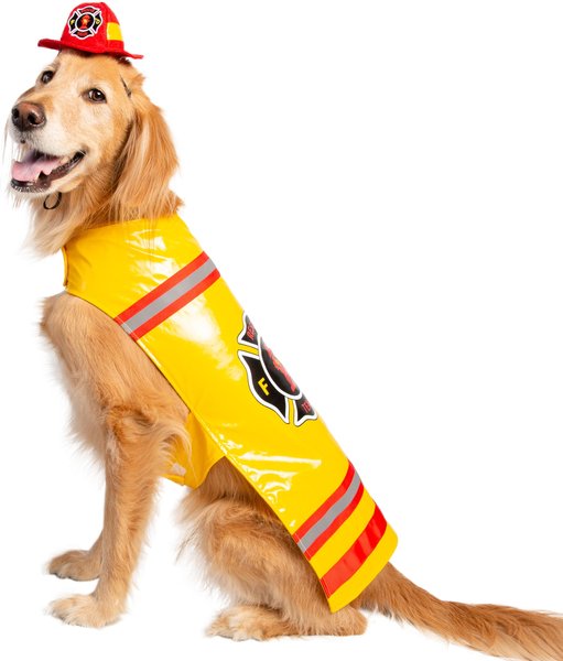 Pet Krewe Firefighter Dog Costume, Yellow, X-Large slide 1 of 7