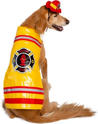 Show full view: Pet Krewe Firefighter Dog Costume, Yellow, X-Large slide 5 of 9