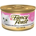 Fancy Feast Sliced Chicken Hearts & Liver Feast in Gravy Canned Cat Food, 3-oz, case of 24
