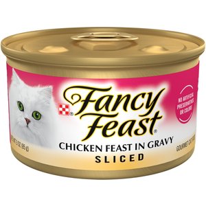 Fancy Feast Sliced Chicken Feast in Gravy Canned Cat Food, 3-oz, case of 24