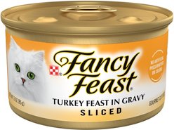 Fancy Feast Sliced Turkey Feast in Gravy Canned Cat Food, 3-oz, case of 24