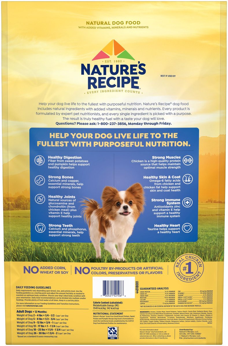 Nature's recipe small breed best sale dog food