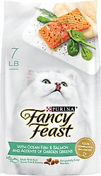 Fancy Feast Gourmet Ocean Fish & Salmon & Accents of Garden Greens Dry Cat Food, 7-lb bag