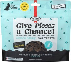 Primal Give Pieces A Chance Chicken with Broth Flavored Jerky Cat Treats, 4-oz bag