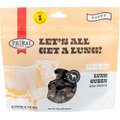 Primal Let's All Get A Lung Beef Flavored Crunchy Dog Treats, 1.5-oz bag