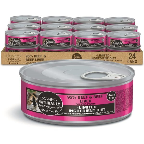 DAVE'S PET FOOD Naturally Healthy 95 Beef & Beef Liver Canned Cat Food