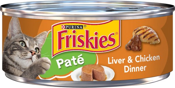 Friskies Classic Pate Liver & Chicken Dinner Canned Cat Food, 5.5-oz, case of 24 slide 1 of 10