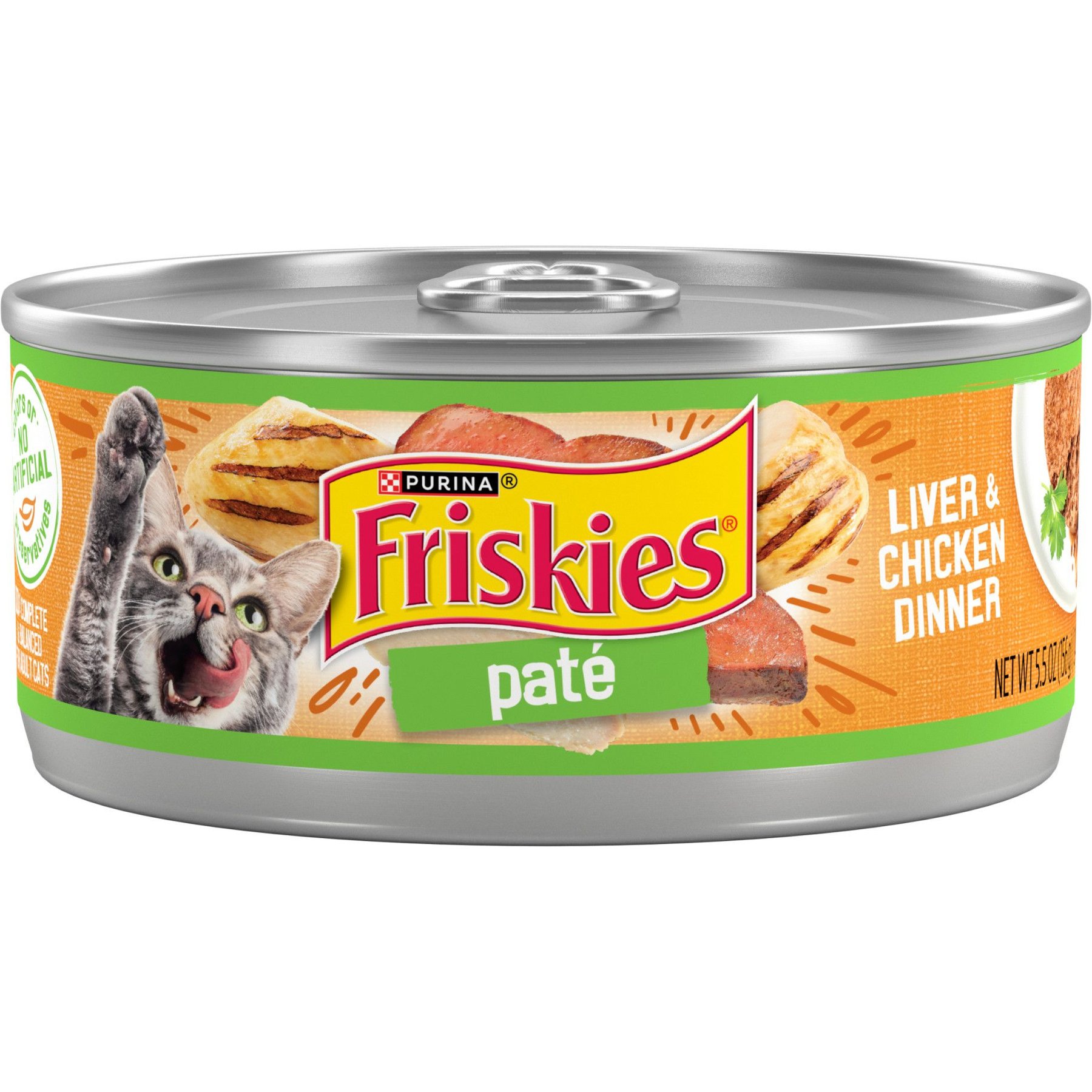 FRISKIES Classic Pate Liver Chicken Dinner Canned Cat Food 5.5