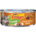 Friskies Classic Pate Liver & Chicken Dinner Canned Cat Food, 5.5-oz, case of 24