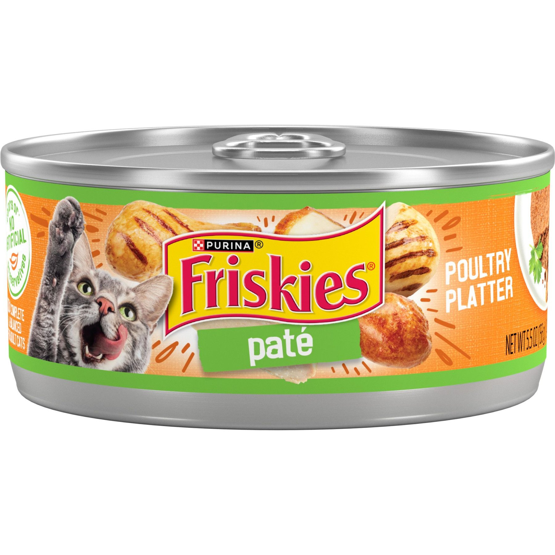 FRISKIES Classic Pate Poultry Platter Canned Cat Food 5.5 oz