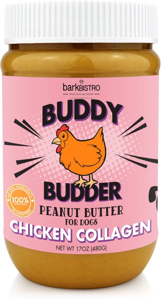Bark Bistro Company Chicken Collagen Buddy Budder Dog Treat, 17-oz jar