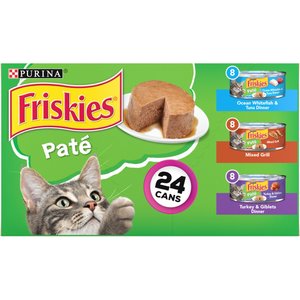 Friskies Classic Pate Variety Pack Canned Cat Food, 5.5-oz, case of 24