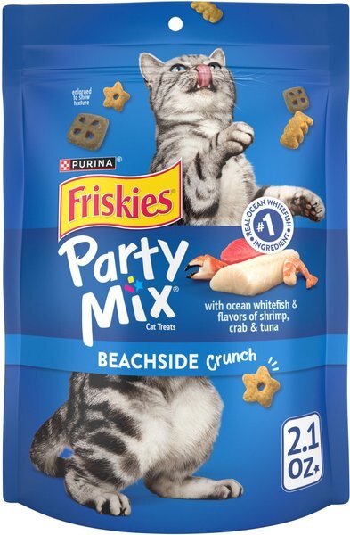 Friskies Party Mix Beachside Crunch Flavor Crunchy Cat Treats, 2.1-oz bag slide 1 of 11