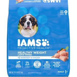 Iams ProActive Health Adult Healthy Weight Large Breed Dry Dog Food, 29.1-lb bag, bundle of 2