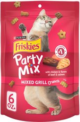 Friskies Party Mix Mixed Grill Crunch Flavor Crunchy Cat Treats, 6-oz bag