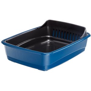 Ferplast Ariel Plus Litter Box with Litter Guard, Blue